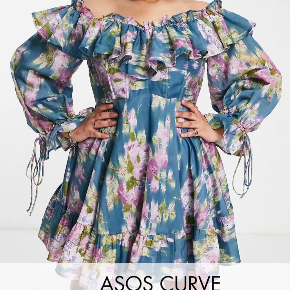 Corset style summer dress - perfect for wedding guest.  Only worn once.